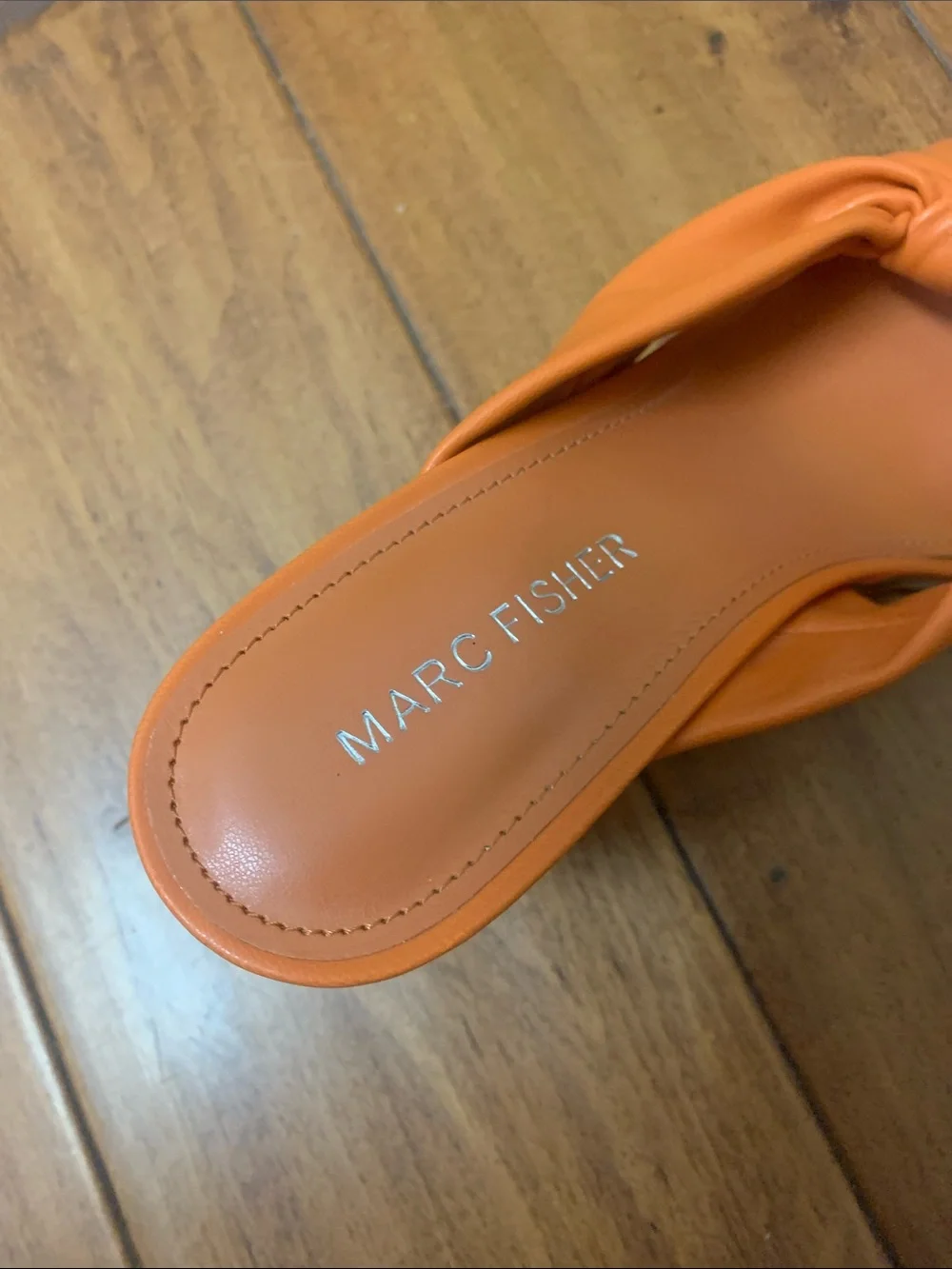 Marc Fisher Bright Orange Sandals Loreda Size 6 Preowned